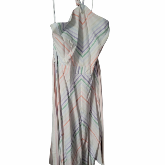 New York & Company Dresses & Skirts - NEW White halter dress with colored stripes